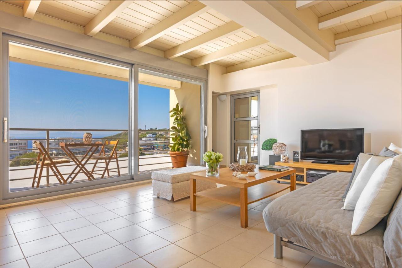 Sunny Penthouse,Modern Amenities+Aegean View Apartment Rhodes City Ngoại thất bức ảnh
